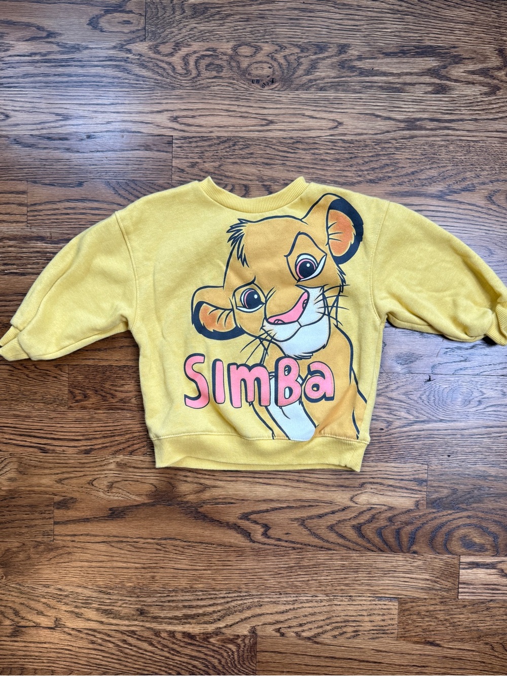 Disney The Lion King Kids Yellow Simba Graphic Kids Sweatshirt 18 Months